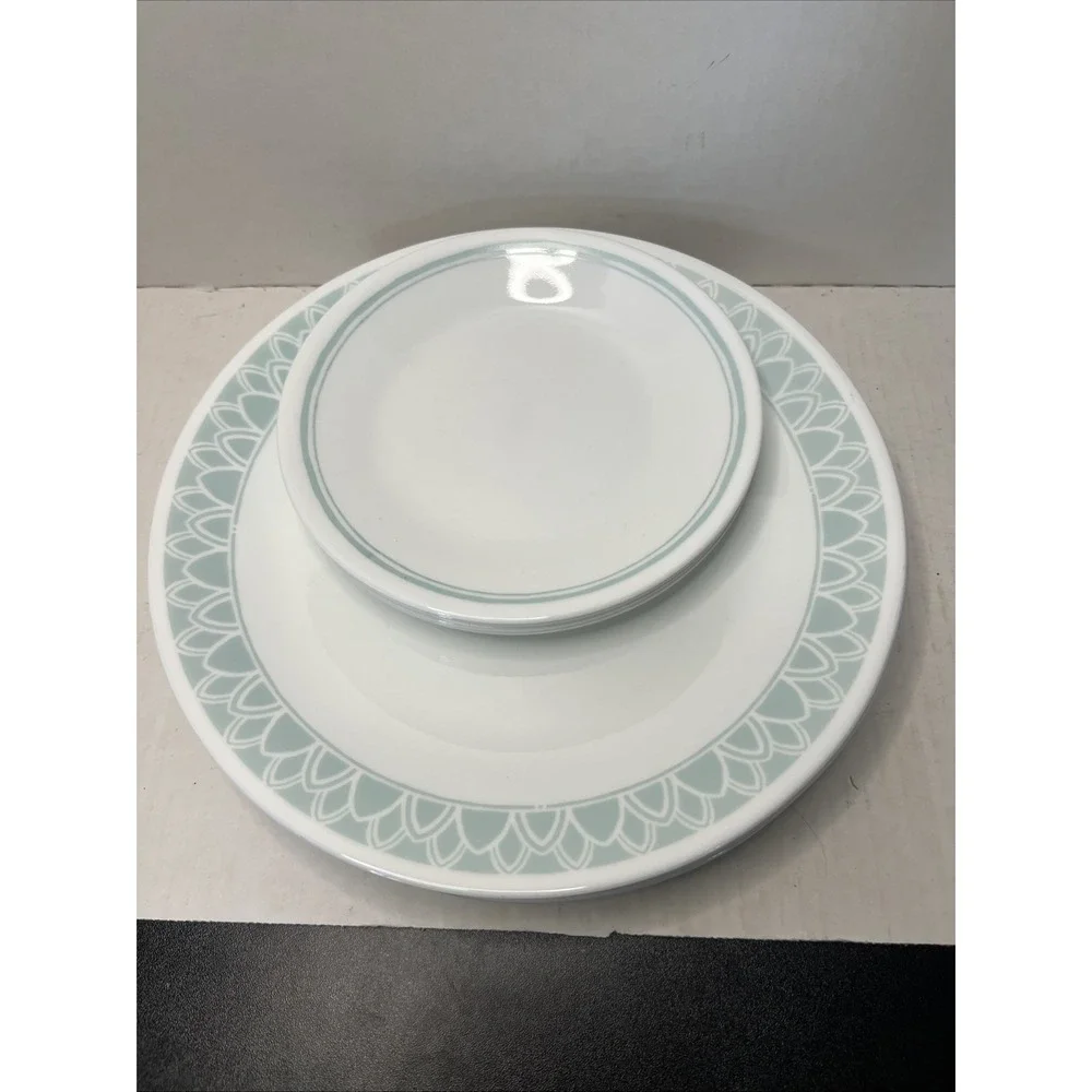 Corelle Delano Large Set Of 9 Dinner Plates And 3 Bread Plates